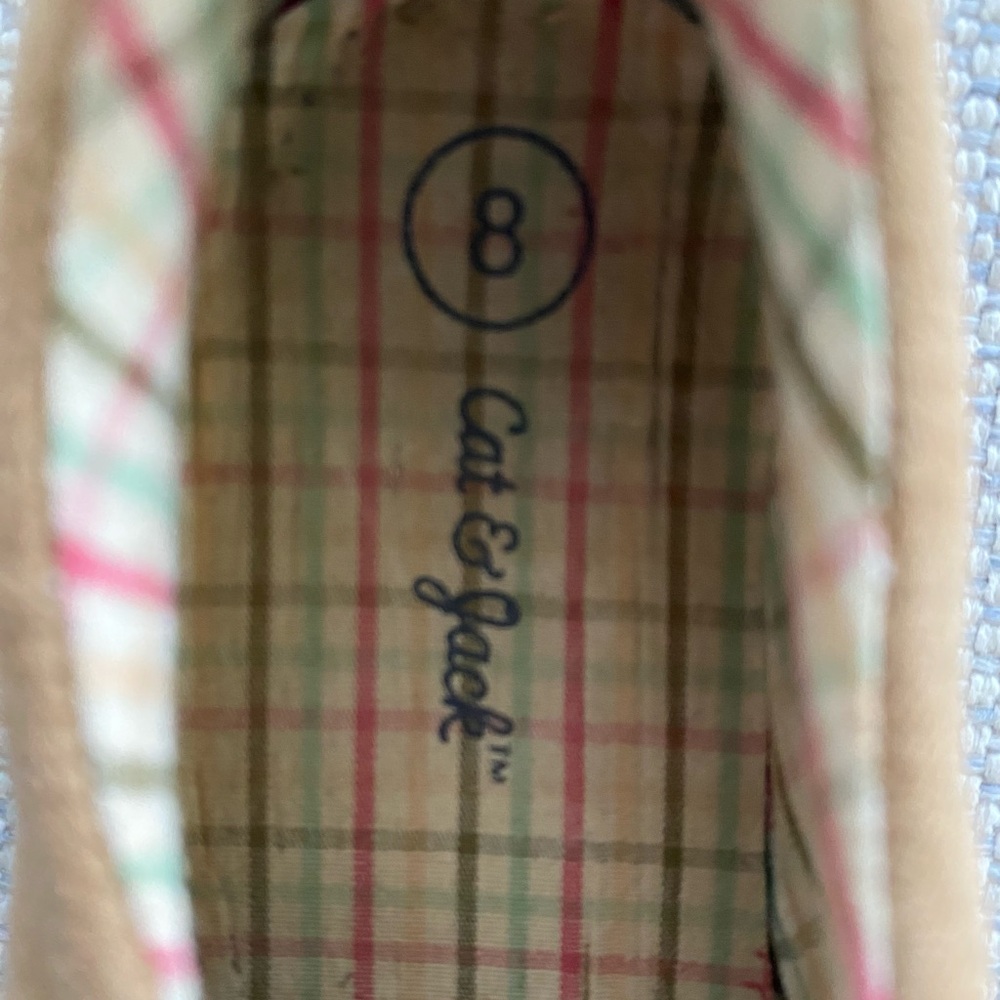 Cat & Jack Beige Plaid Lined Shoes